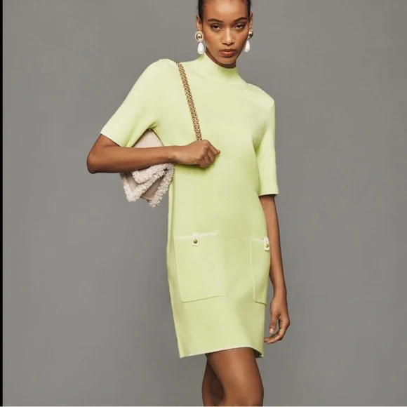 mini dress with pearls Pearl-Embellished Sculpted Mini Dress